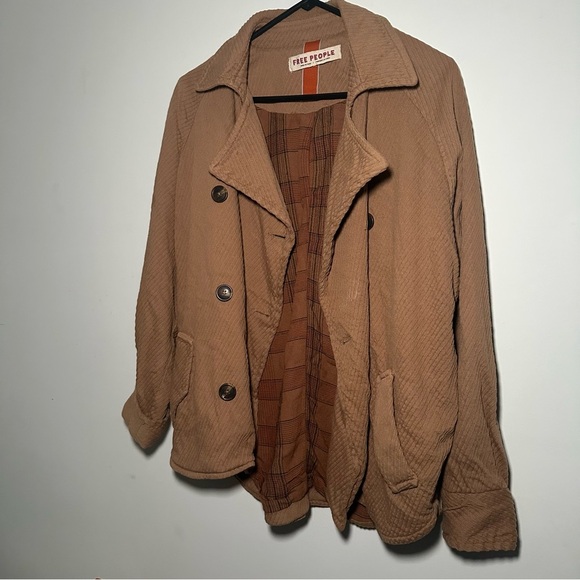 Free People Remi Brown Dolman Sleeve Oversized Utility Barn Coat Shirt Jacket XS - Picture 1 of 16